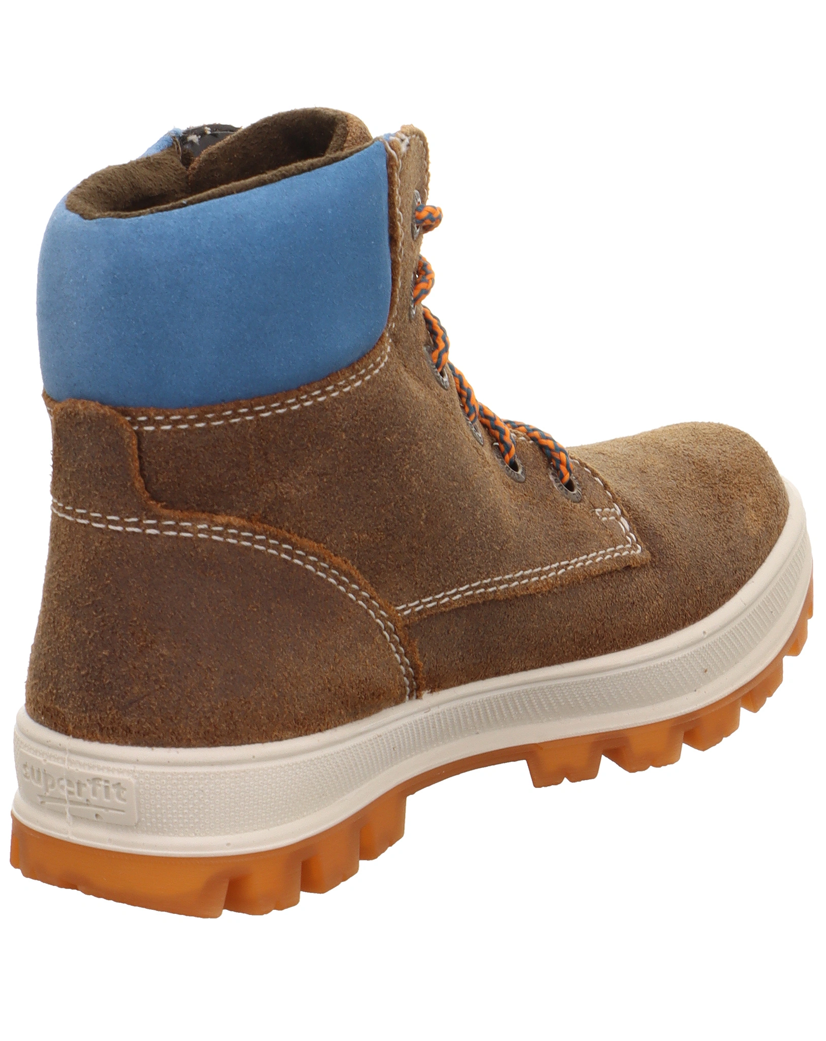 Schnür-Boots TEDD gefüttert in braun/blau
