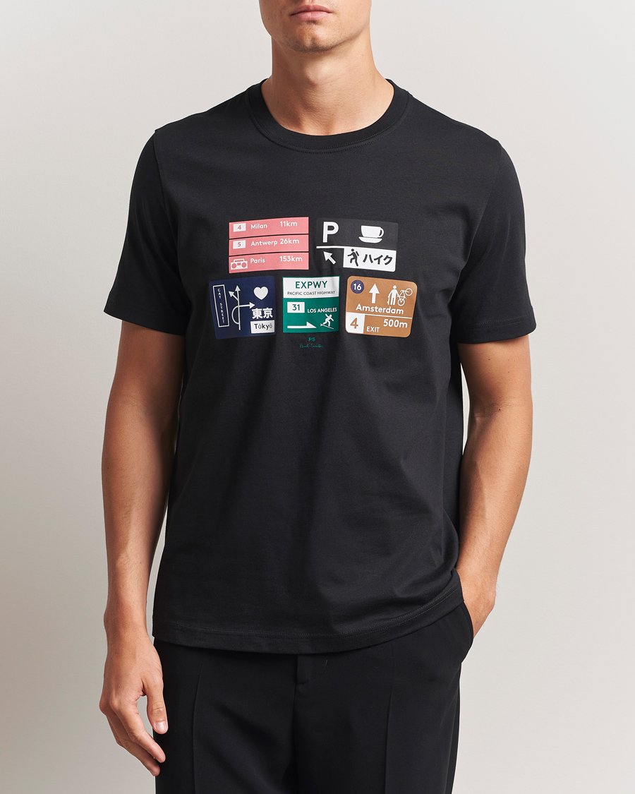 PS Paul Smith Road Signs Crew Neck T-Shirt Black