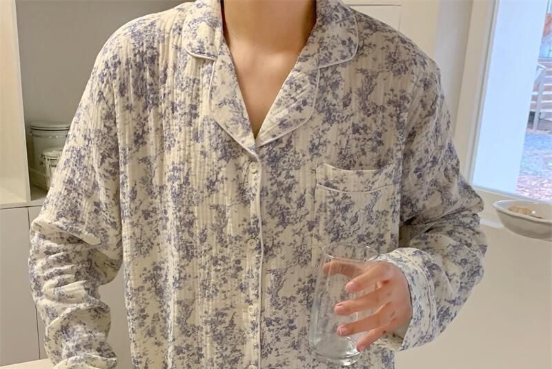 Tanee - Bijpassende pyjamaset met bloemenprint voor koppels