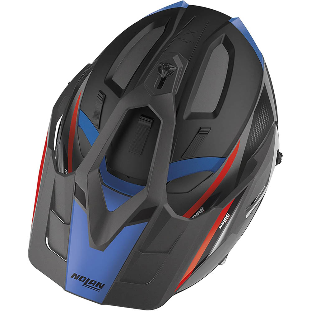 Nolan - Casque N70-2 X Earthquake N-Com Noir / Bleu / Rouge