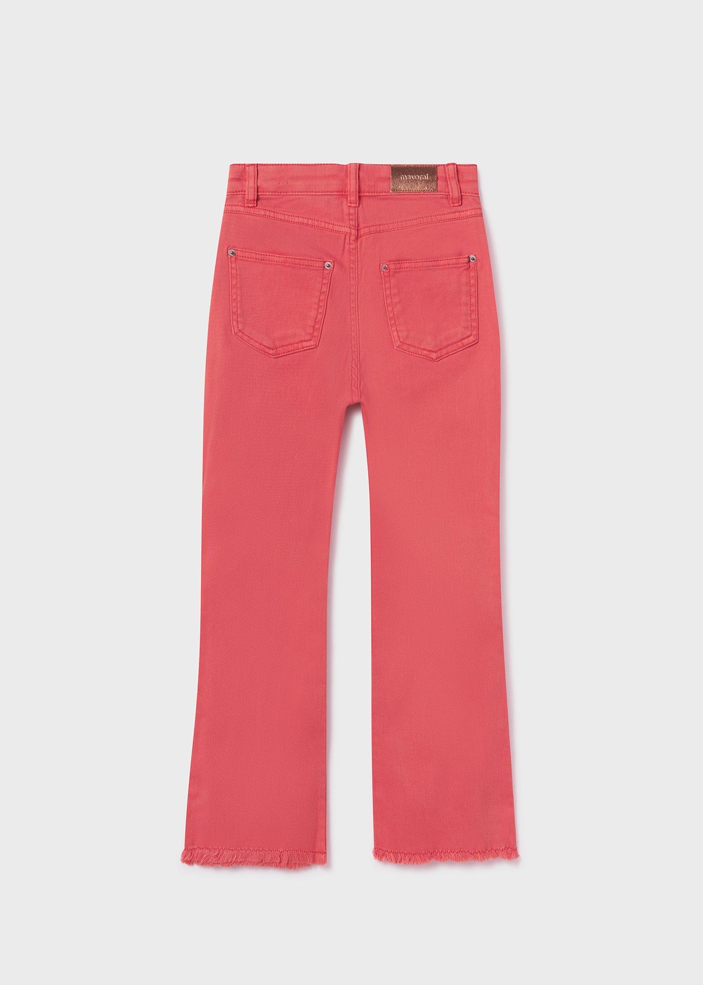 Calças cropped de algodão sustentável para meninas