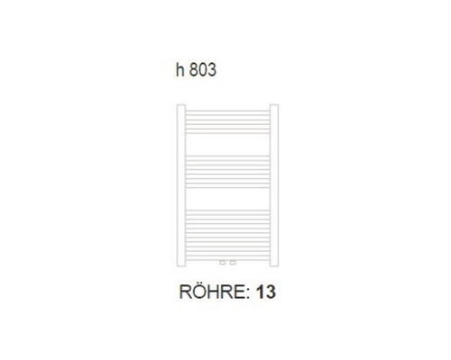 Sanotechnik Bari gebogen designradiator 803x600 mm wit met middenaansluiting