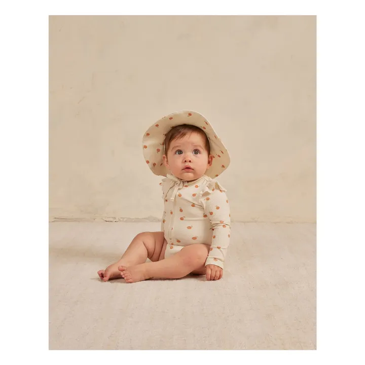 Quincy Mae Maillot Anti-UV Byron Oranges | Blanc cassé