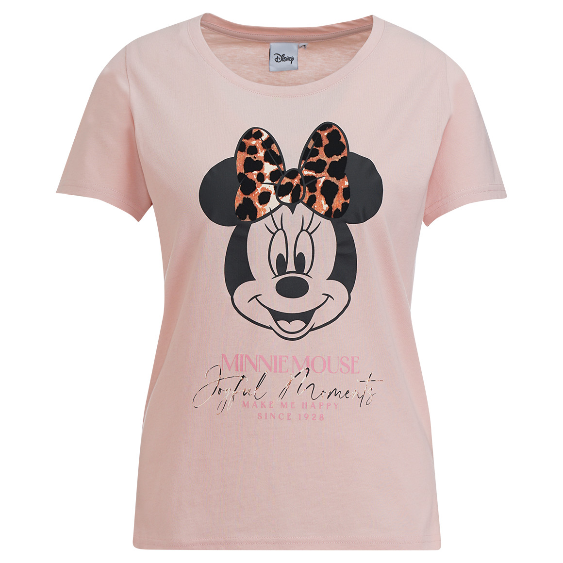 Gina Benotti Minnie Maus T-Shirt mit Flock-Print zartrosa