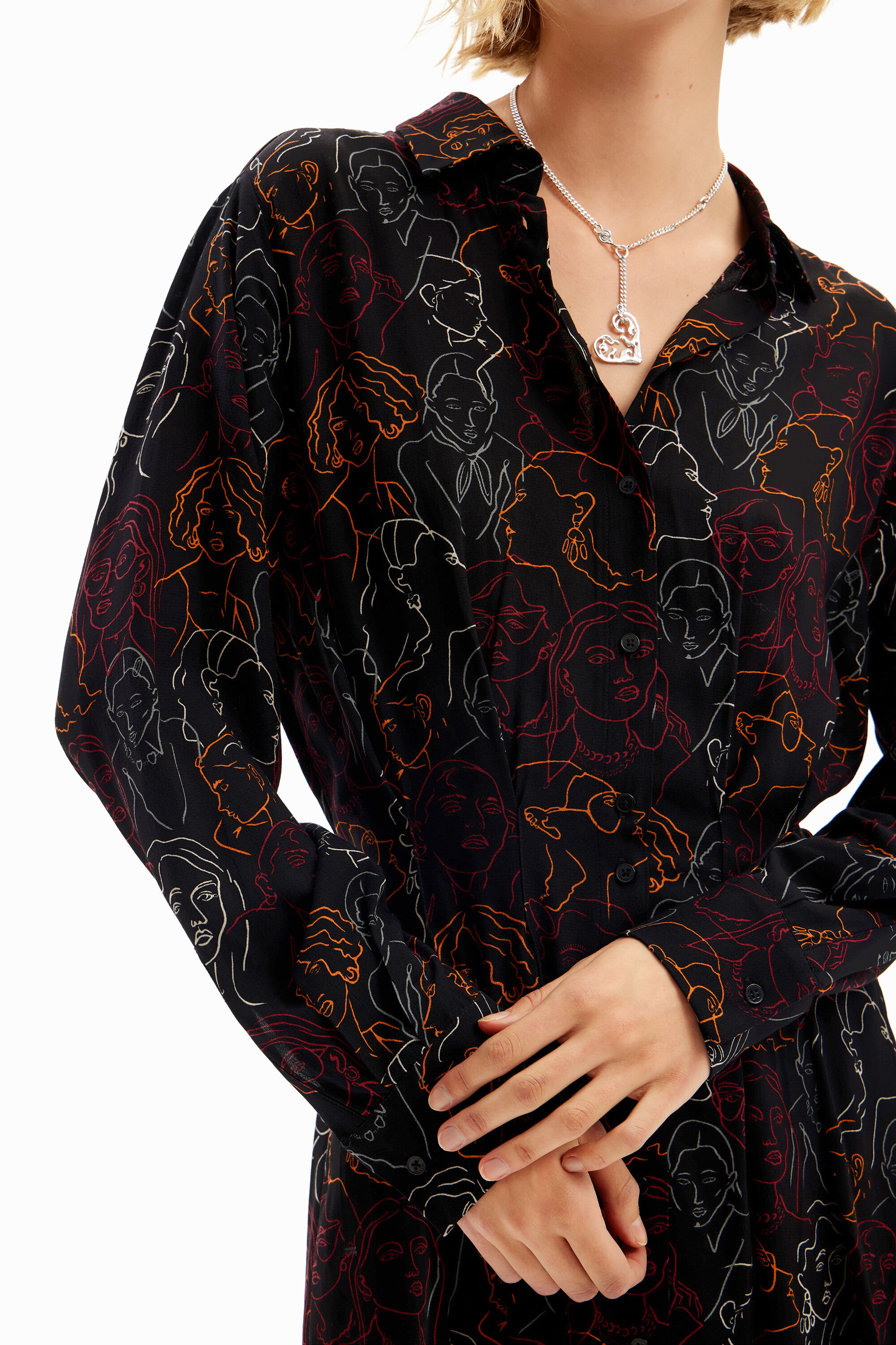 Vestido midi camisero caras