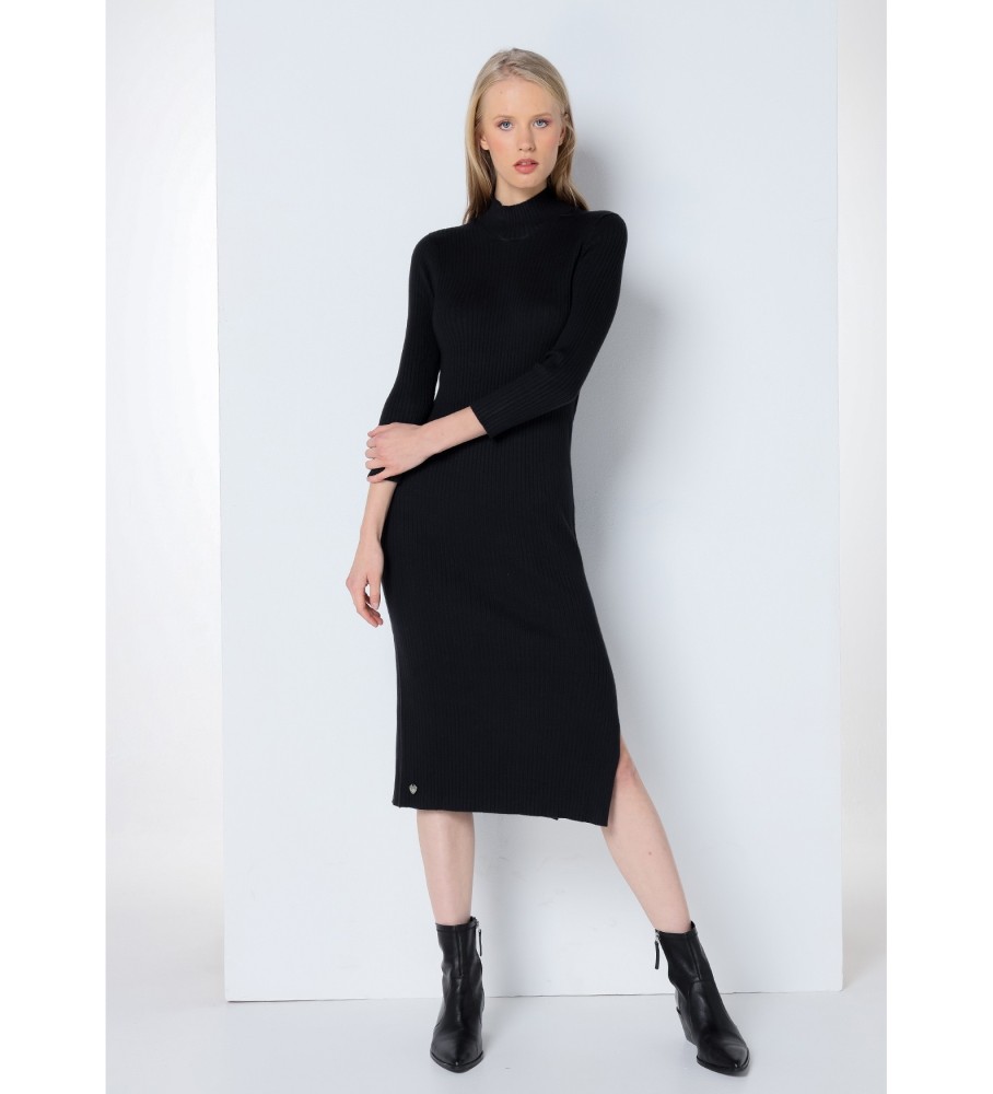 Vestido midi de malha Lois Black