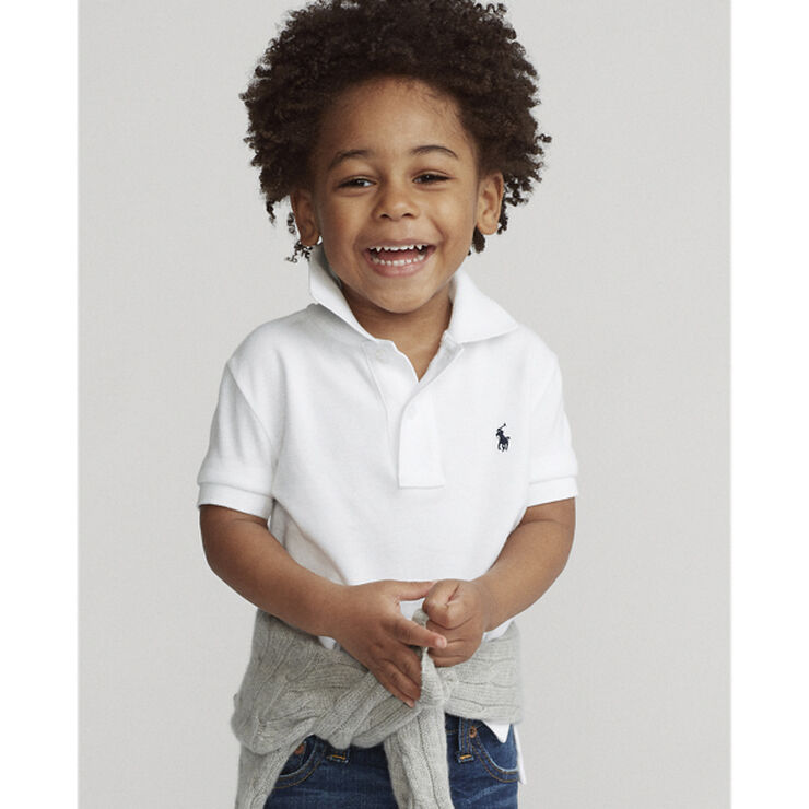 Polo Ralph Lauren Cotton Mesh Polo Shirt Hvid