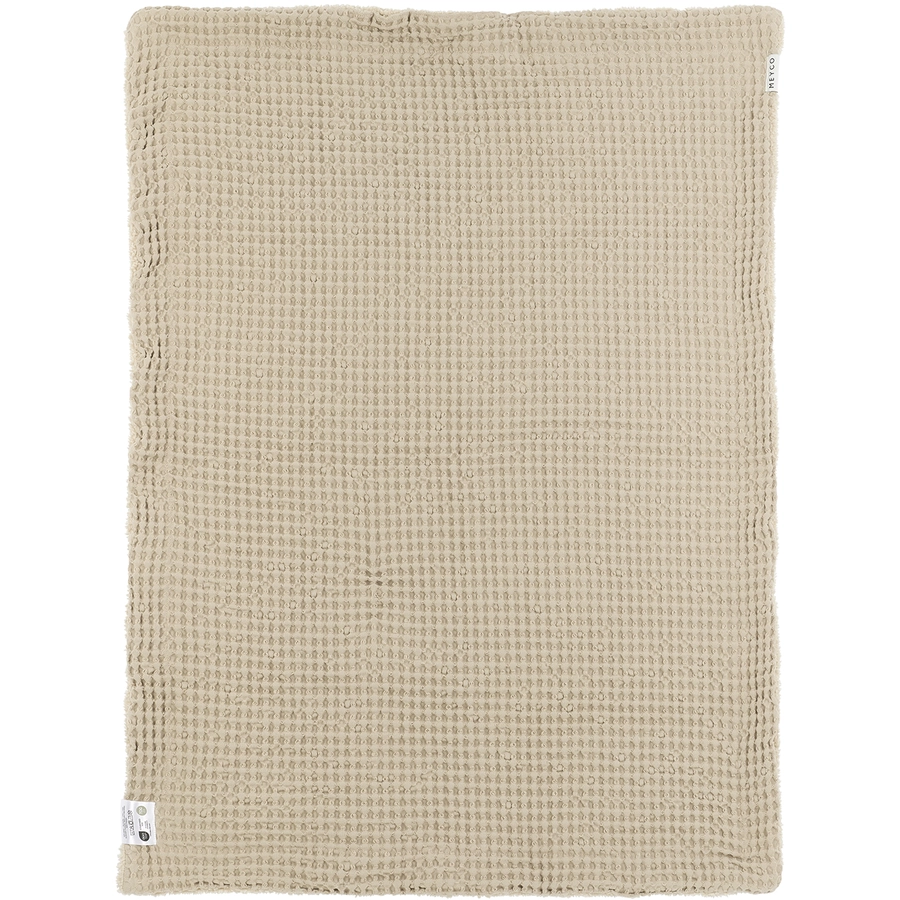 MEYCO Babydecke Waffel Teddy Sand