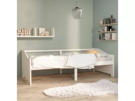 Lit de repos 3 places sans matelas Blanc 90x200 cm