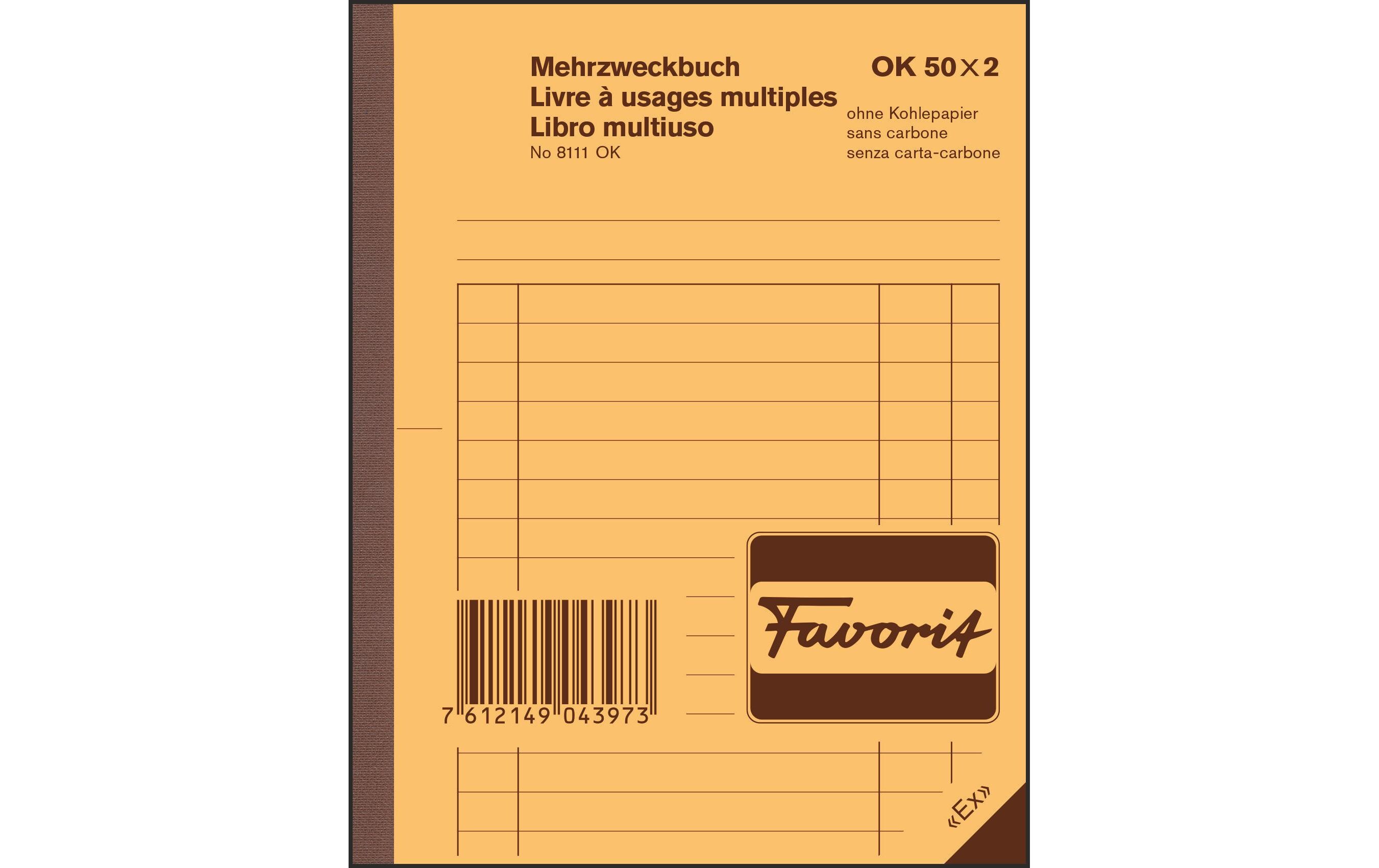 Durchschreibeblock 113 x 144 mm Mehrzweckbuch, Blau/WeissMehrzweckbuch