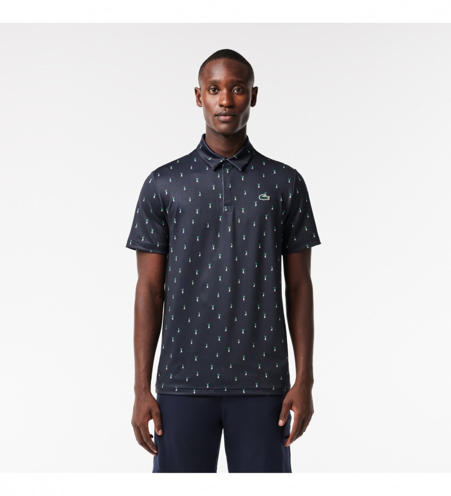 Lacoste Polo Golf estampa azul marinho