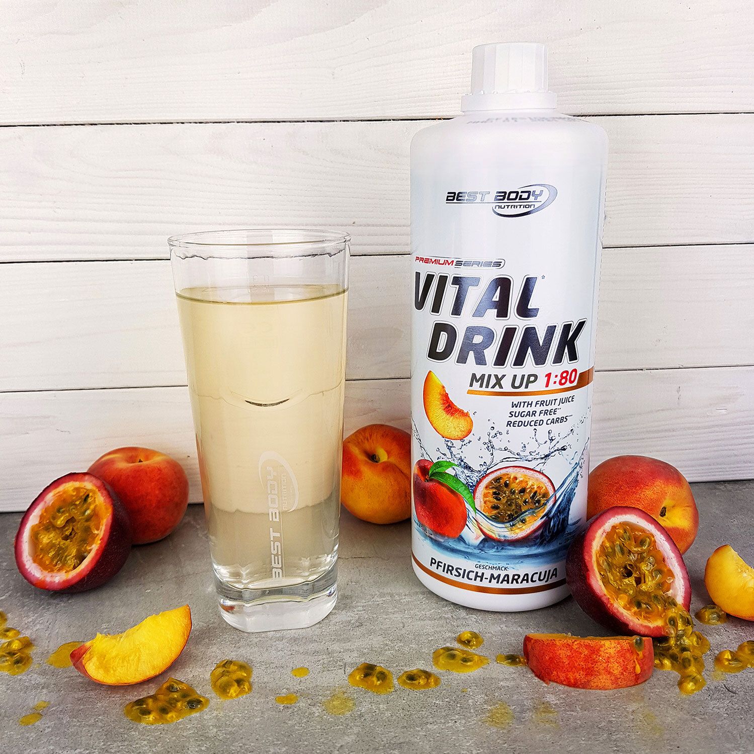 Best Body Nutrition Low Carb Nutrition Vital Drink Pfirsich-Maracuja