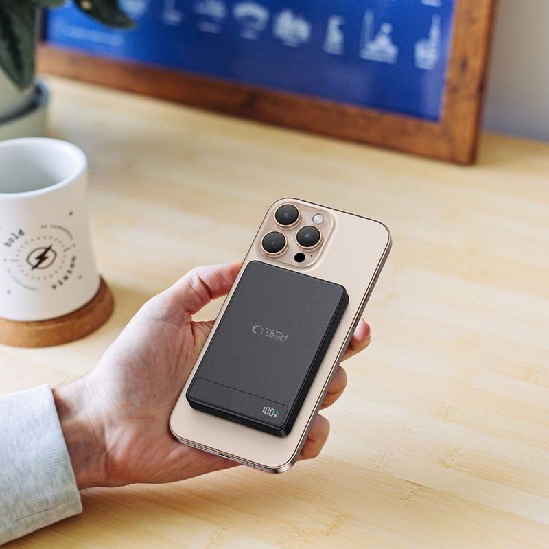 Tech-Protect - PB33 LifeMag - Powerbank - Zwart - 5000 mAh - 15 W