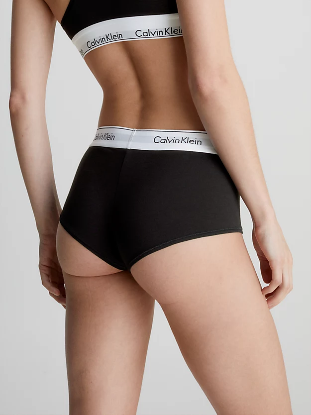 Calções boxer de cintura alta - Algodão moderno