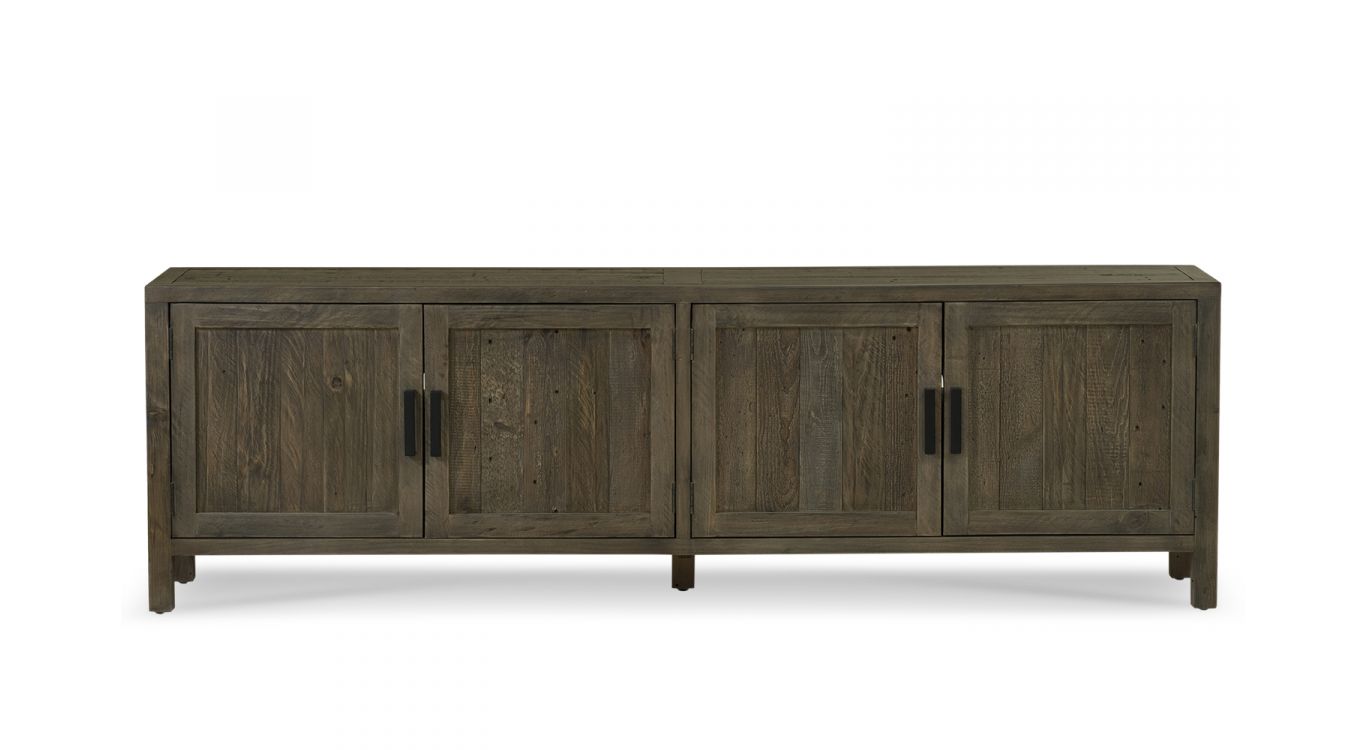 Bahut bois marron 220x40x68cm