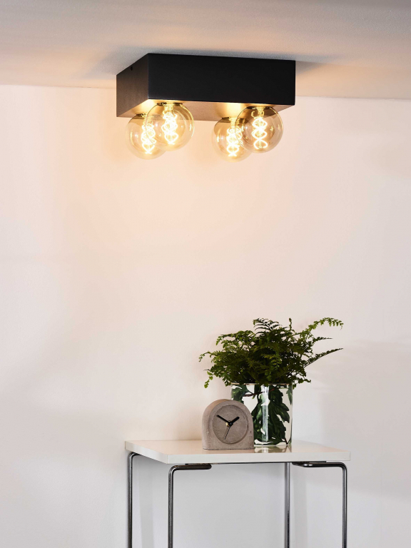Lucide Surtus plafondlamp zwart