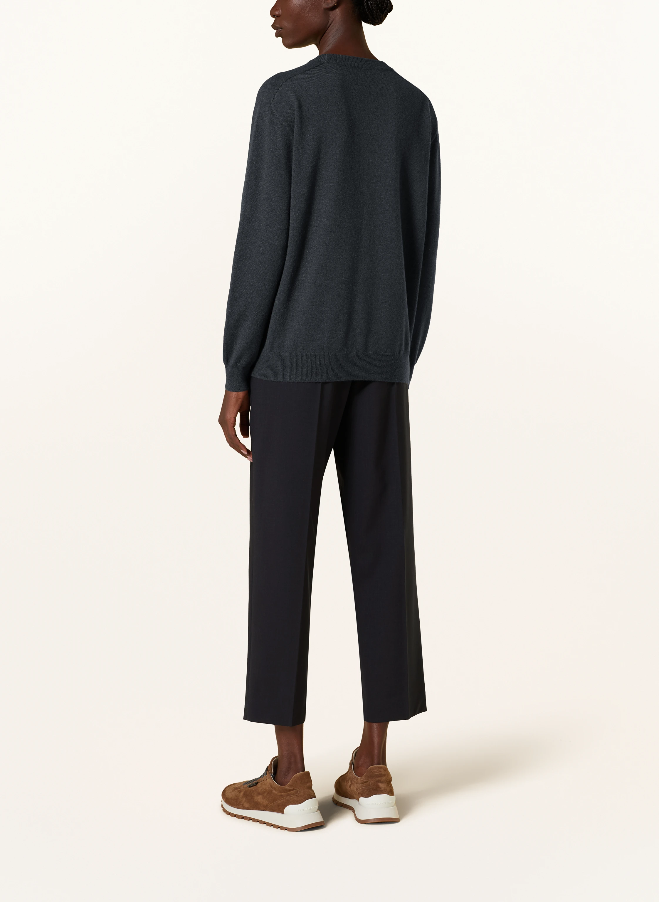 BRUNELLO CUCINELLI Cashmere-Pullover mit Schmuckperlen
