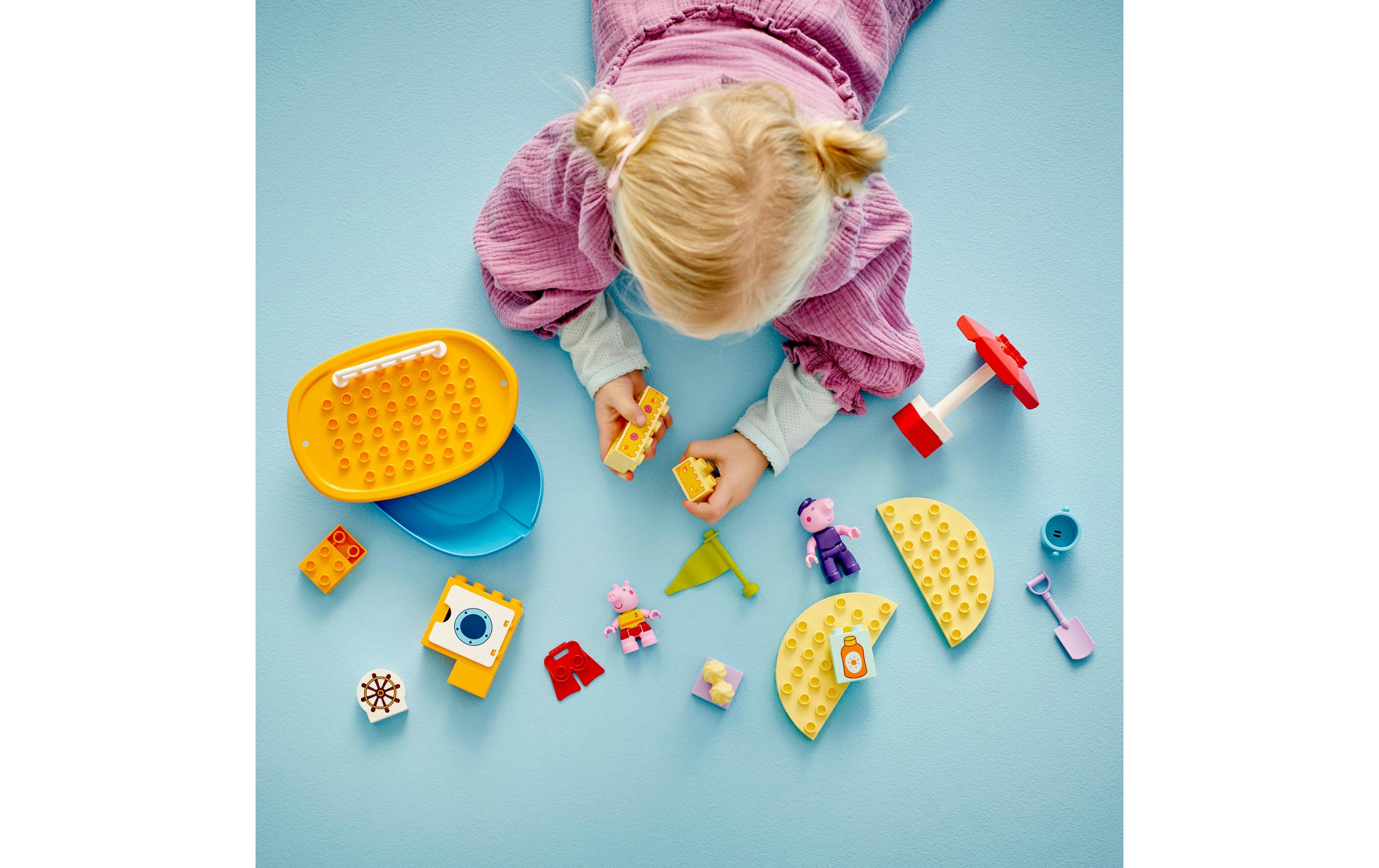 DUPLO® Peppas Bootsausflug 10432Spielset mit Strand und Boot zur TV-Serie Peppa Wutz