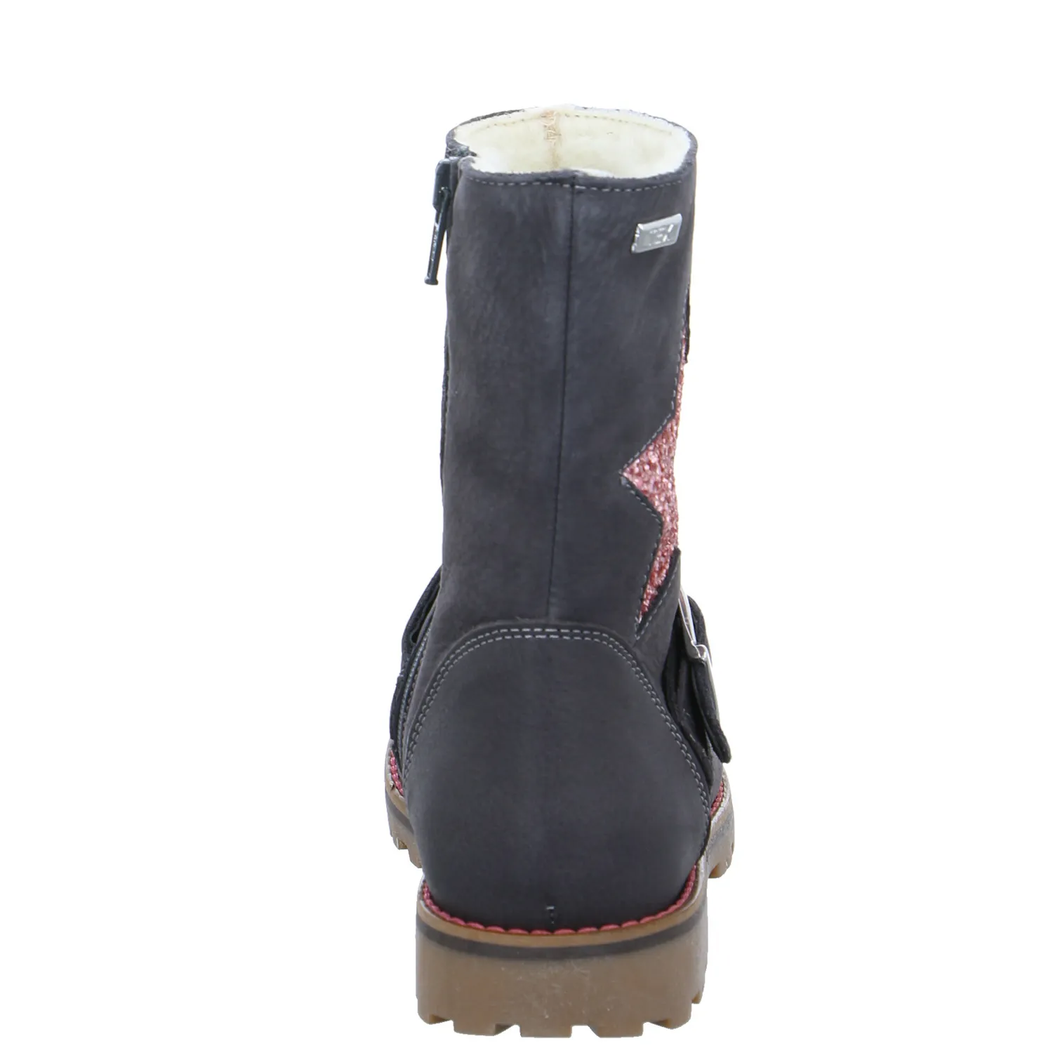 SCHUHENGEL Kleinkinder-Winterstiefel Grau Leder  Lederstiefel