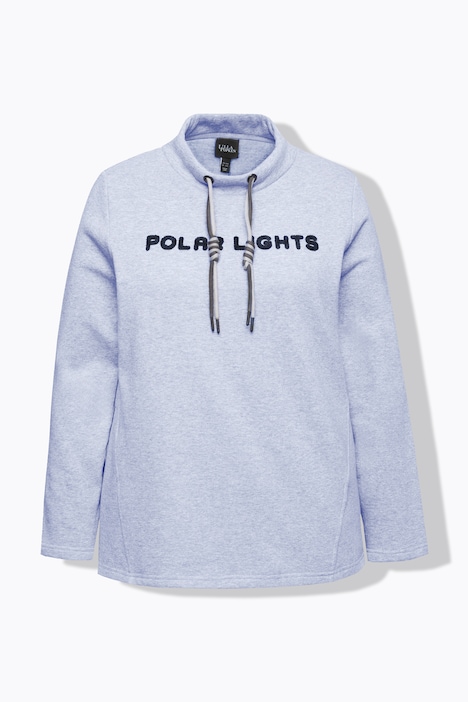 Sweater, Schriftmotiv, Stehkragen, Langarm