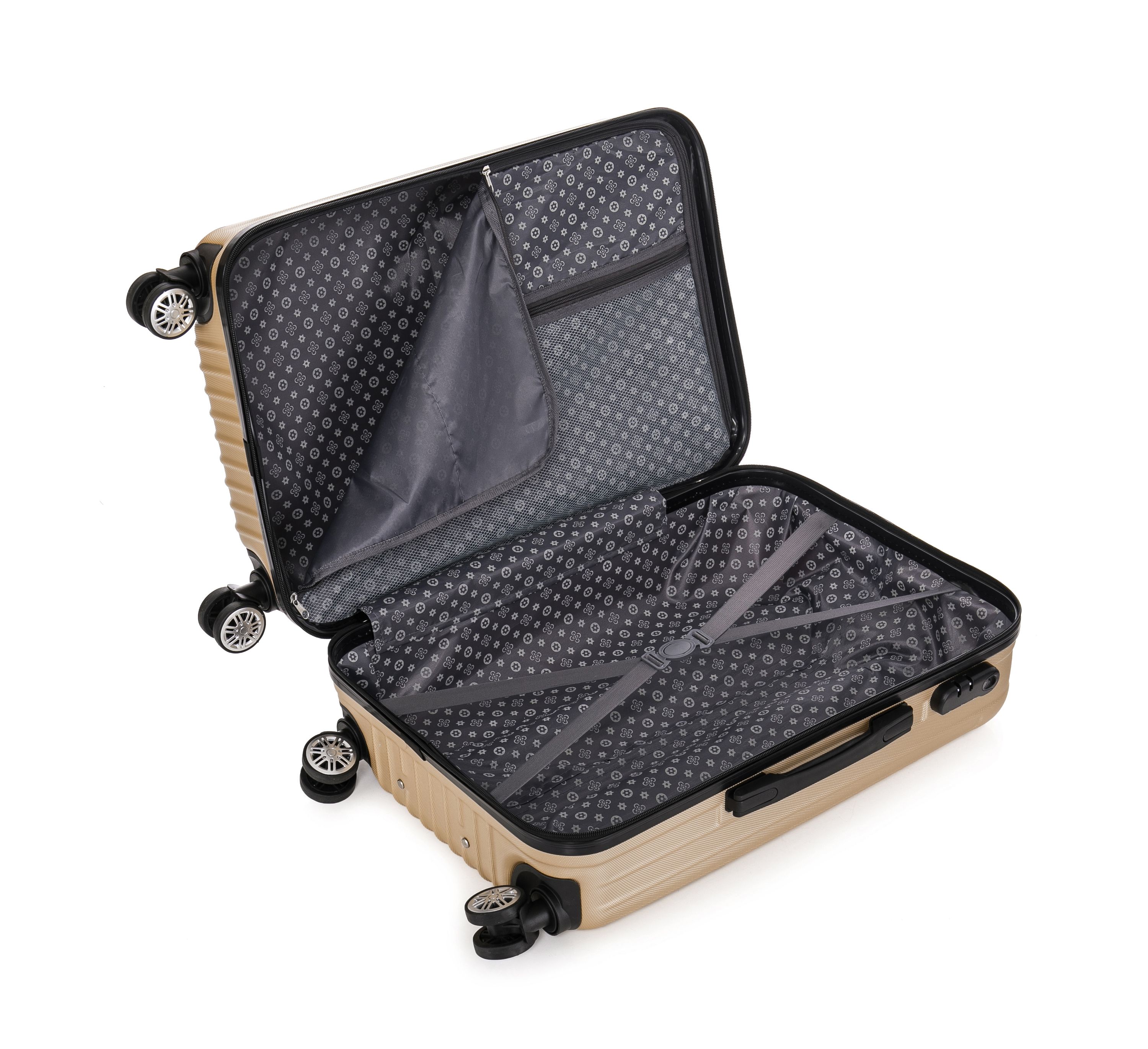 Reisekoffer Hartschalenkoffer LINN 5er Set champagner