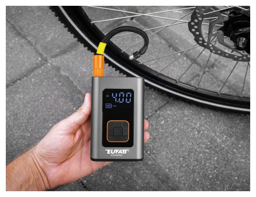 Eufab -  Mini Compresseur D'air Rechargeable En Usb Type C Ou Type A