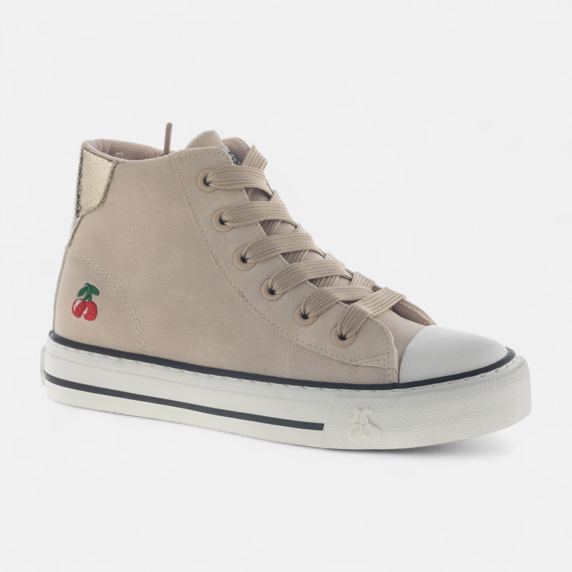 Baskets hautes Fille beige