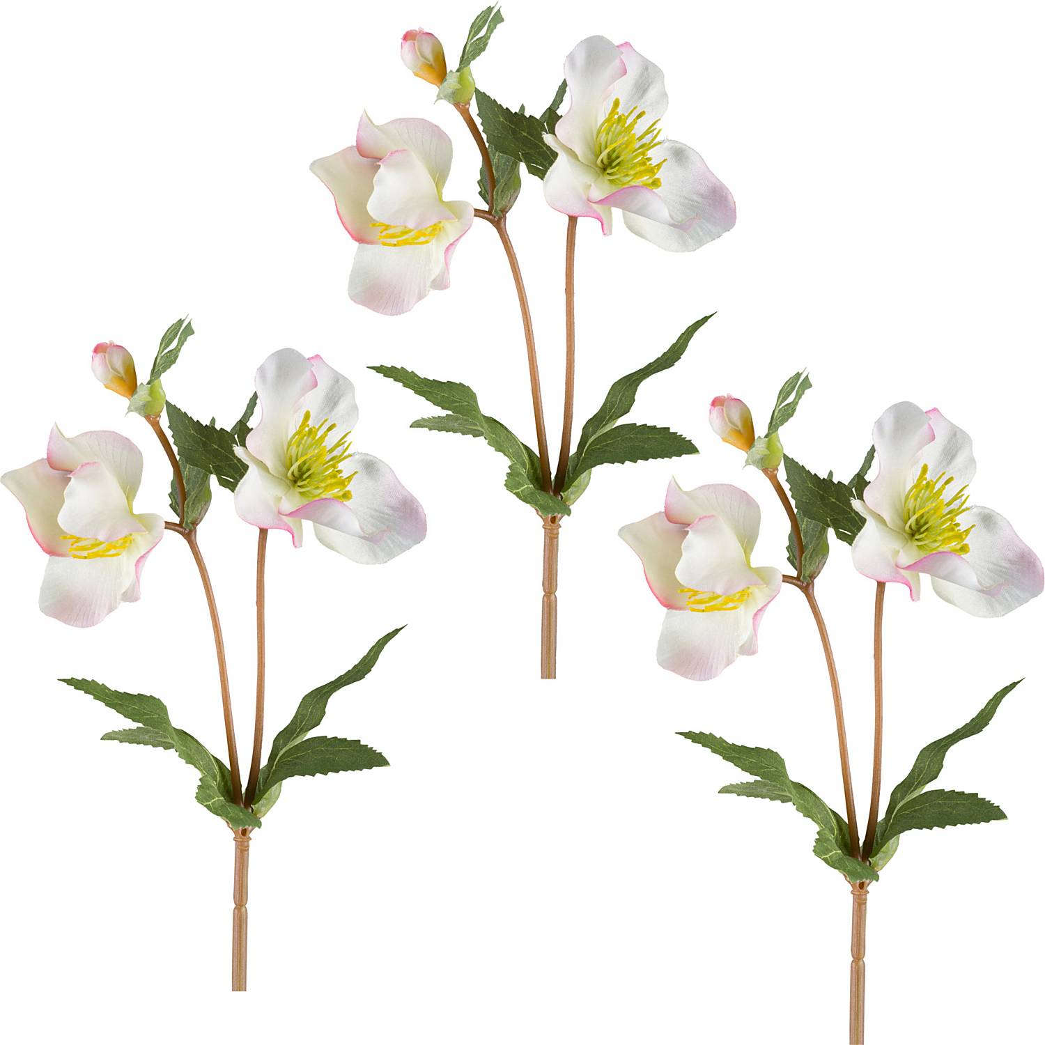 Kunstpflanze Christrose im 3er-Pack