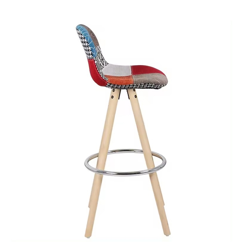 Barhocker AMALIA 2er Set bunt/natur