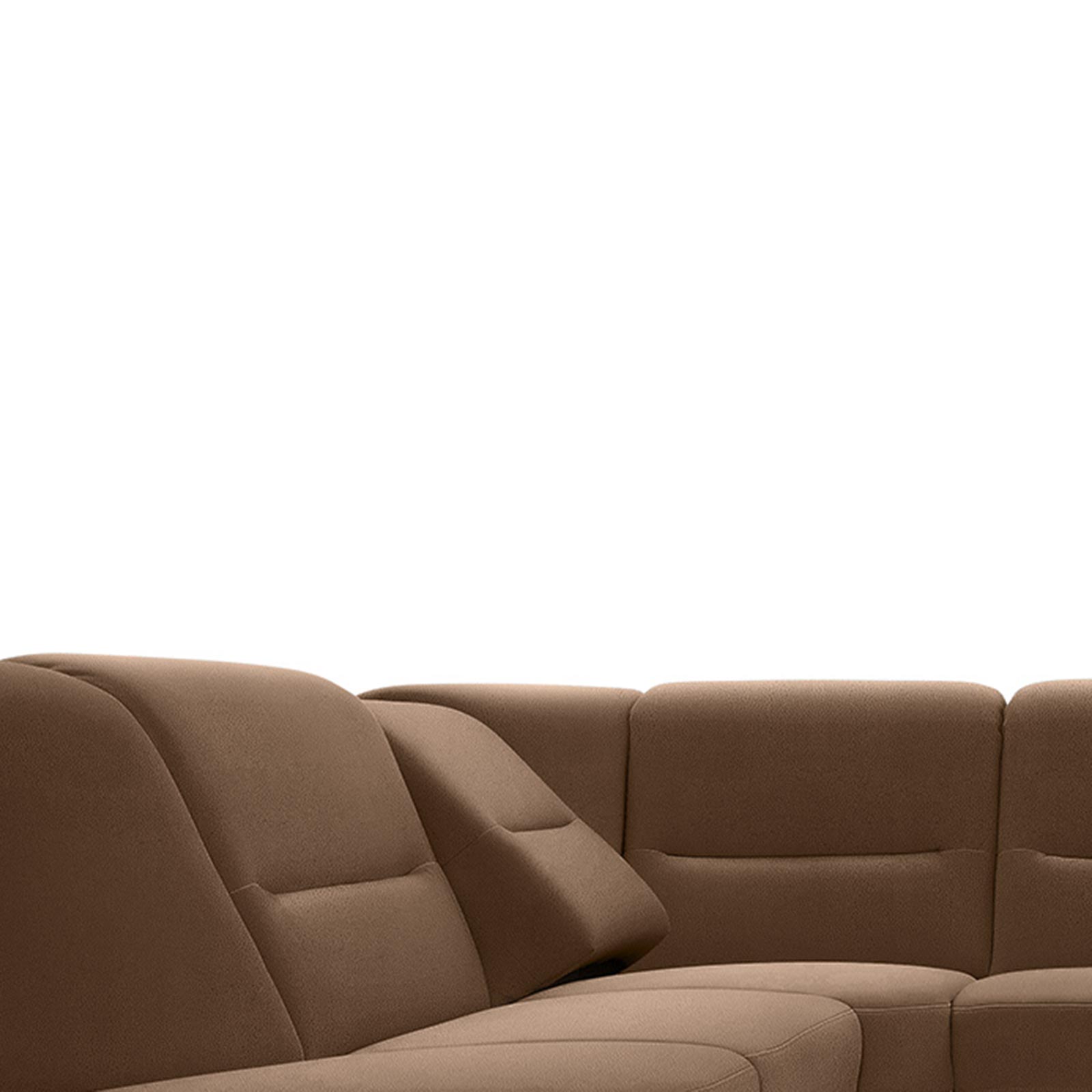 polsterpower Ecksofa - Holiday mandel - Basismodell - Ottomane links