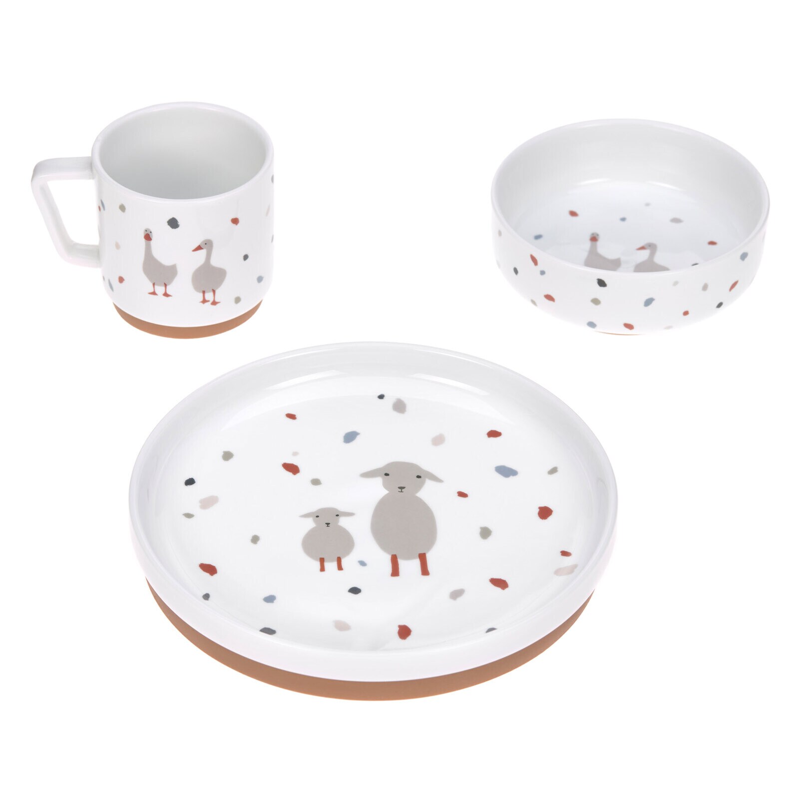 Lässig Kinder Porzellan-Geschirr-Set 3er Set