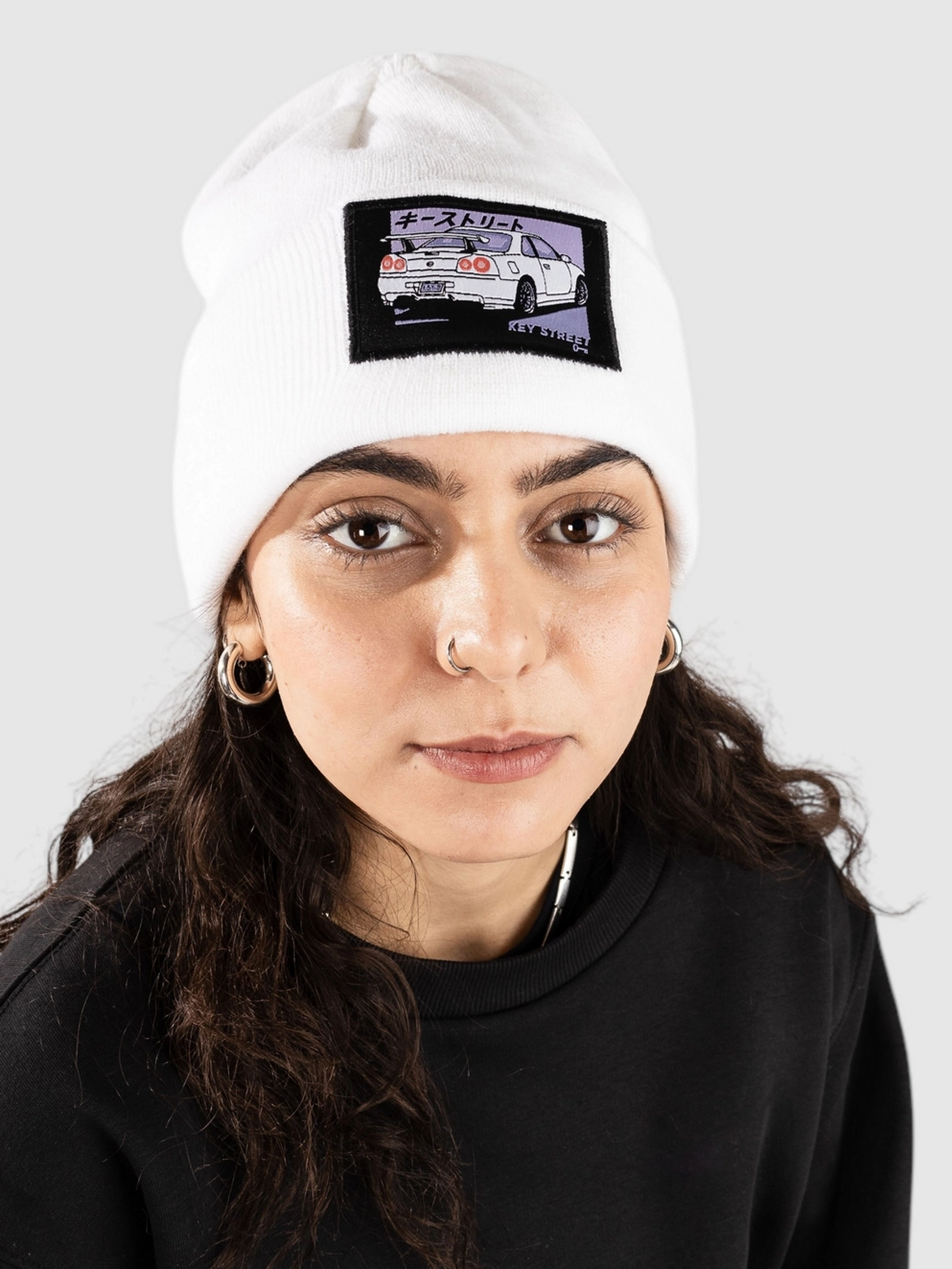 Key Street White Gas Station Beanie white