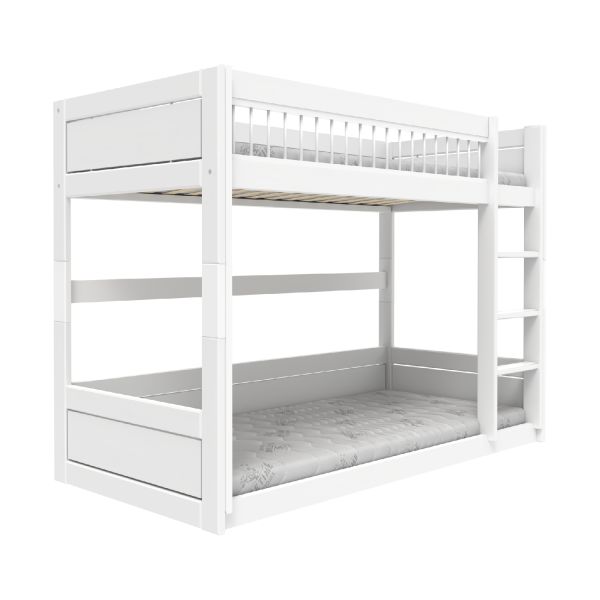 LifeTime Stapelbed – Laag – Rolbodem – WitGelakt