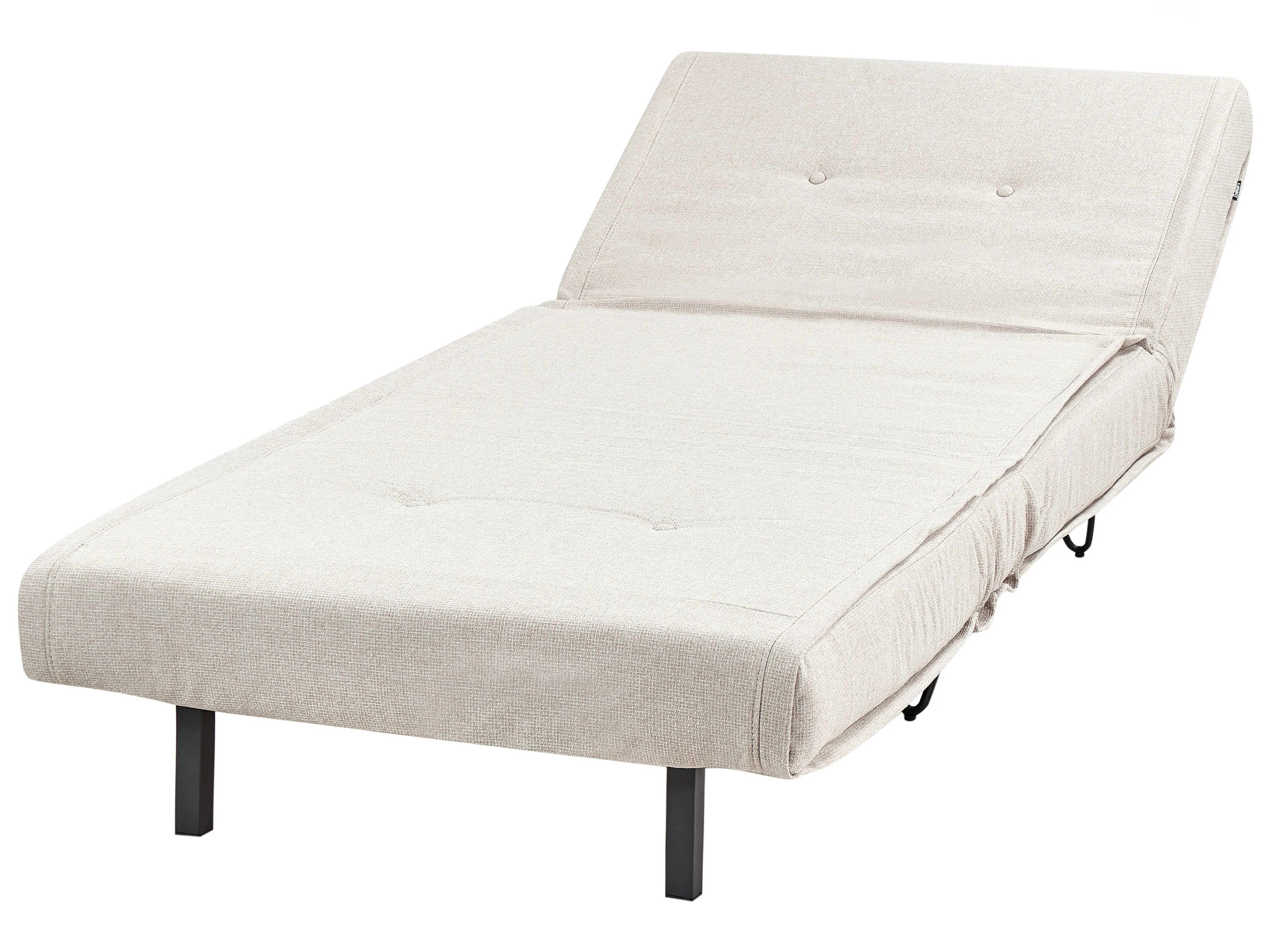 Eenpersoons slaapbank VESTFOLD Stof Lichtbeige
