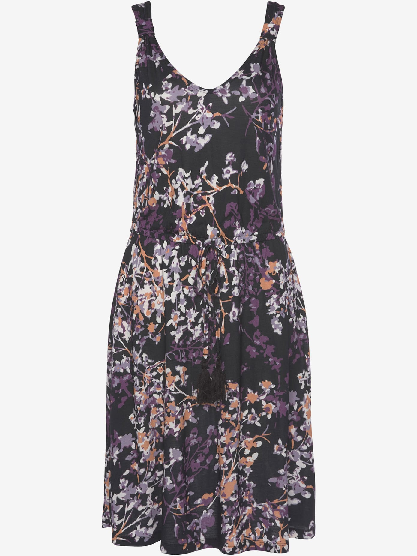 Robe imprimée encolure en v dégagée