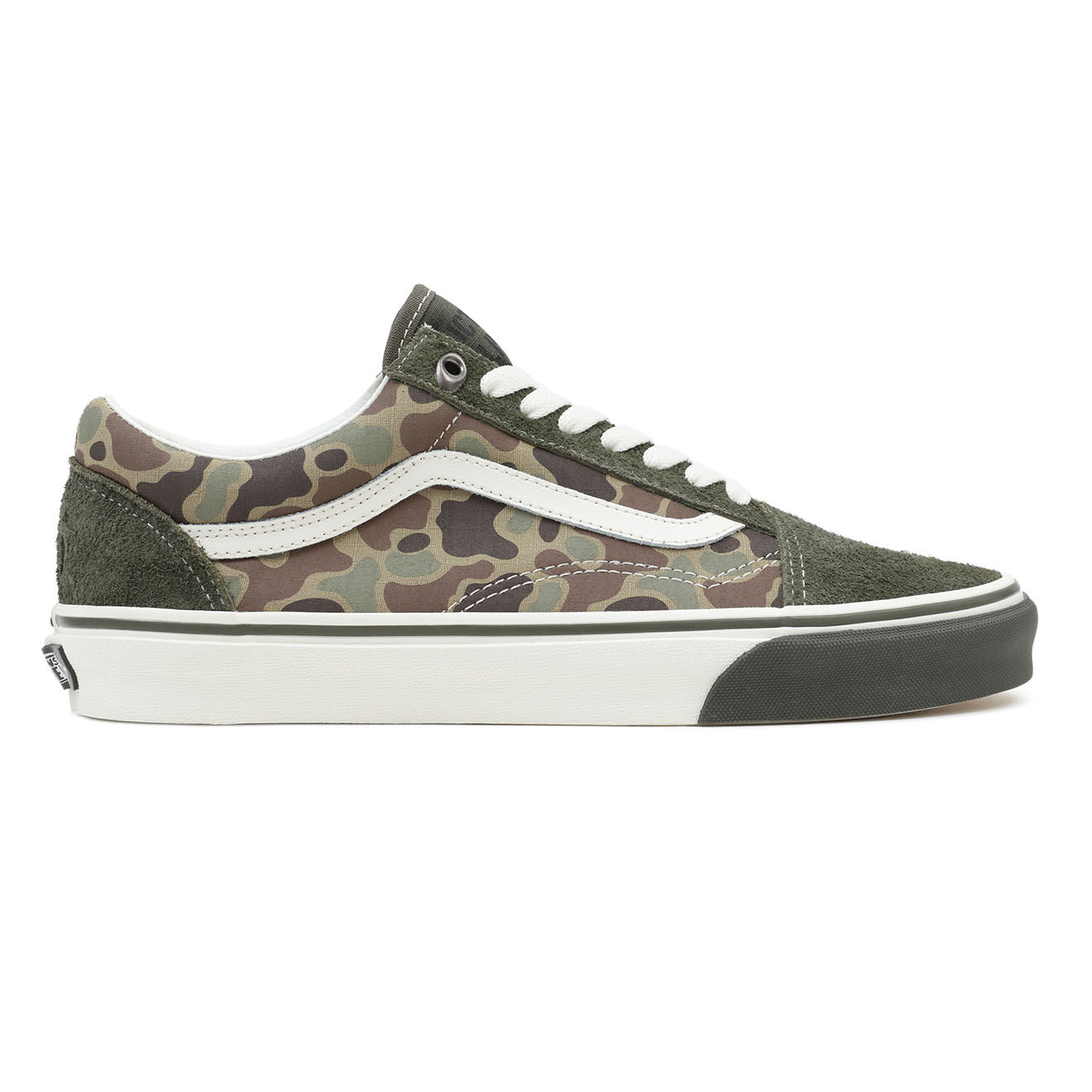 Vans Sneakers en Cuir & Textile Old Skool kaki