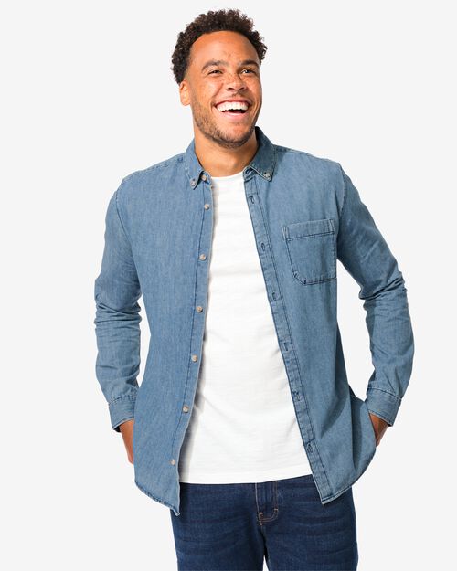 chemise homme jean bleu