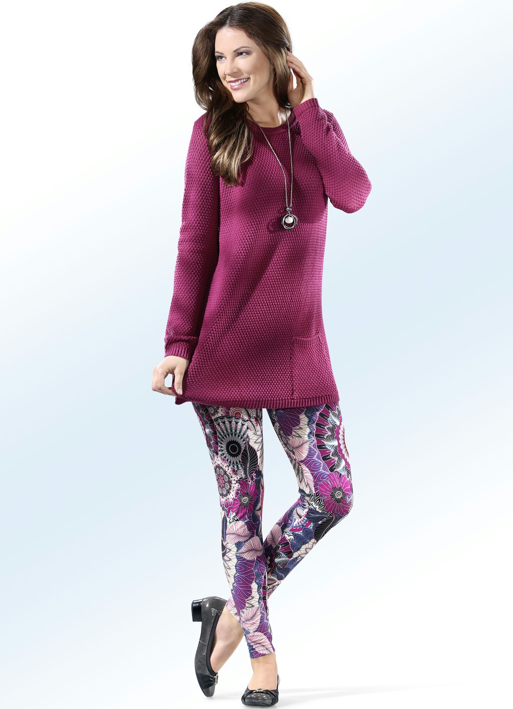 Longpullover mit Schurwolle