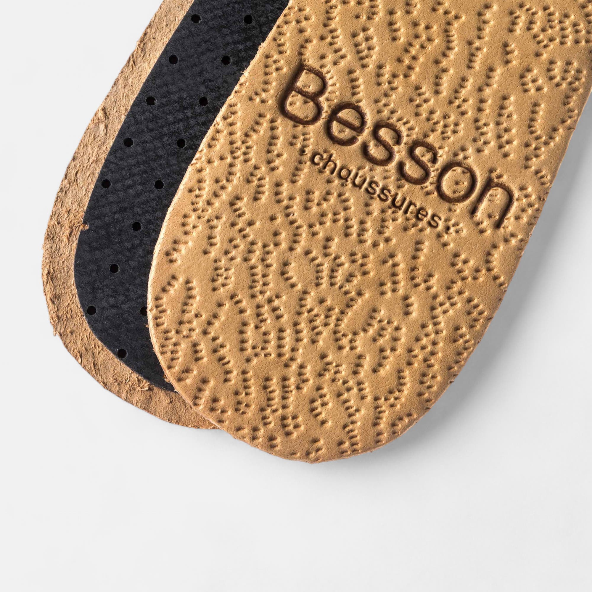 Semelles cuir charbon 39 40 sans coloris
