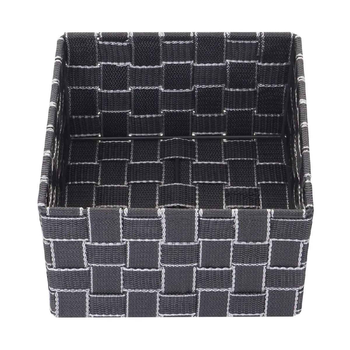 Decoshop26 Panier déco gris foncé