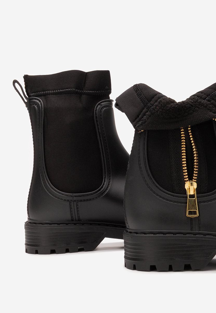 Bottines en caoutchouc noires Antaia