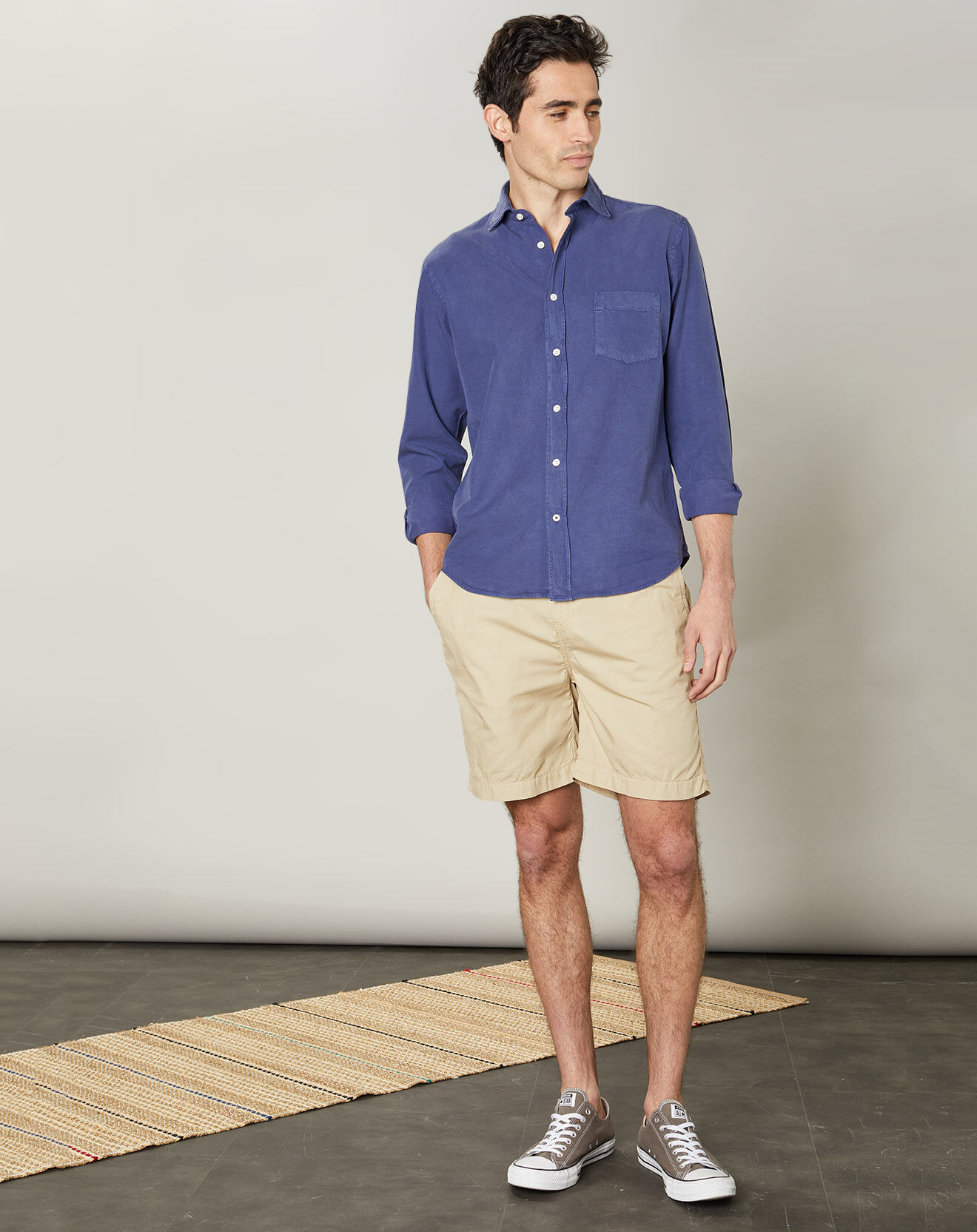 Hartford Short en Velours Milleraies Fatigue Ds khaki