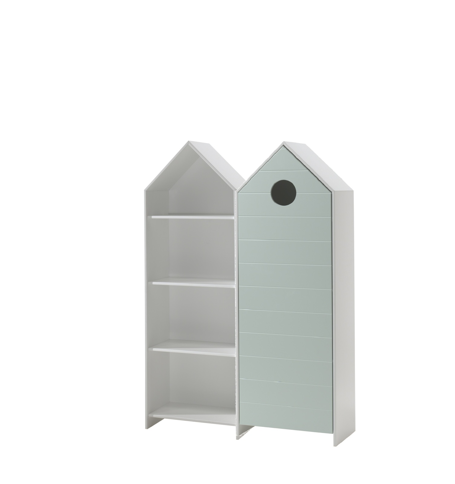 2er-Schrank-Set CASAMI - weiß-mint - Strandhaus-Design - 115 cm breit