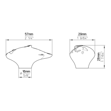 Knop Jet gekleurd 57mm