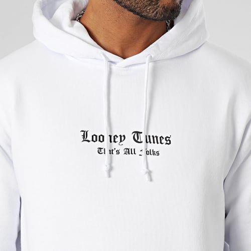 Sweat Capuche Half Bugs Bunny Graffiti Blanc