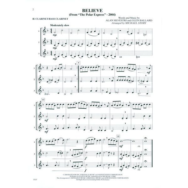 Alfred Music Publishing Movie Trios For All Clarinet