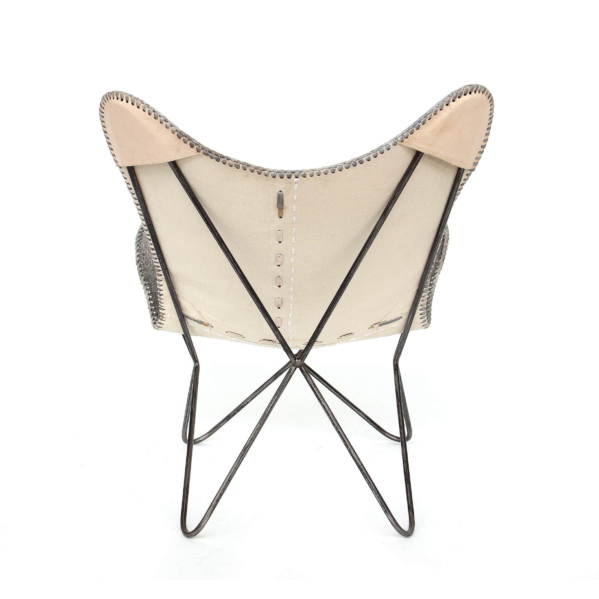 Lounger 'Gary', grau, vernickelt, T 70 cm, B 76 cm, H 92 cm von fischer's lagerhaus
