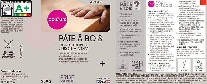 Pâte à bois Chêne clair Colours 250g