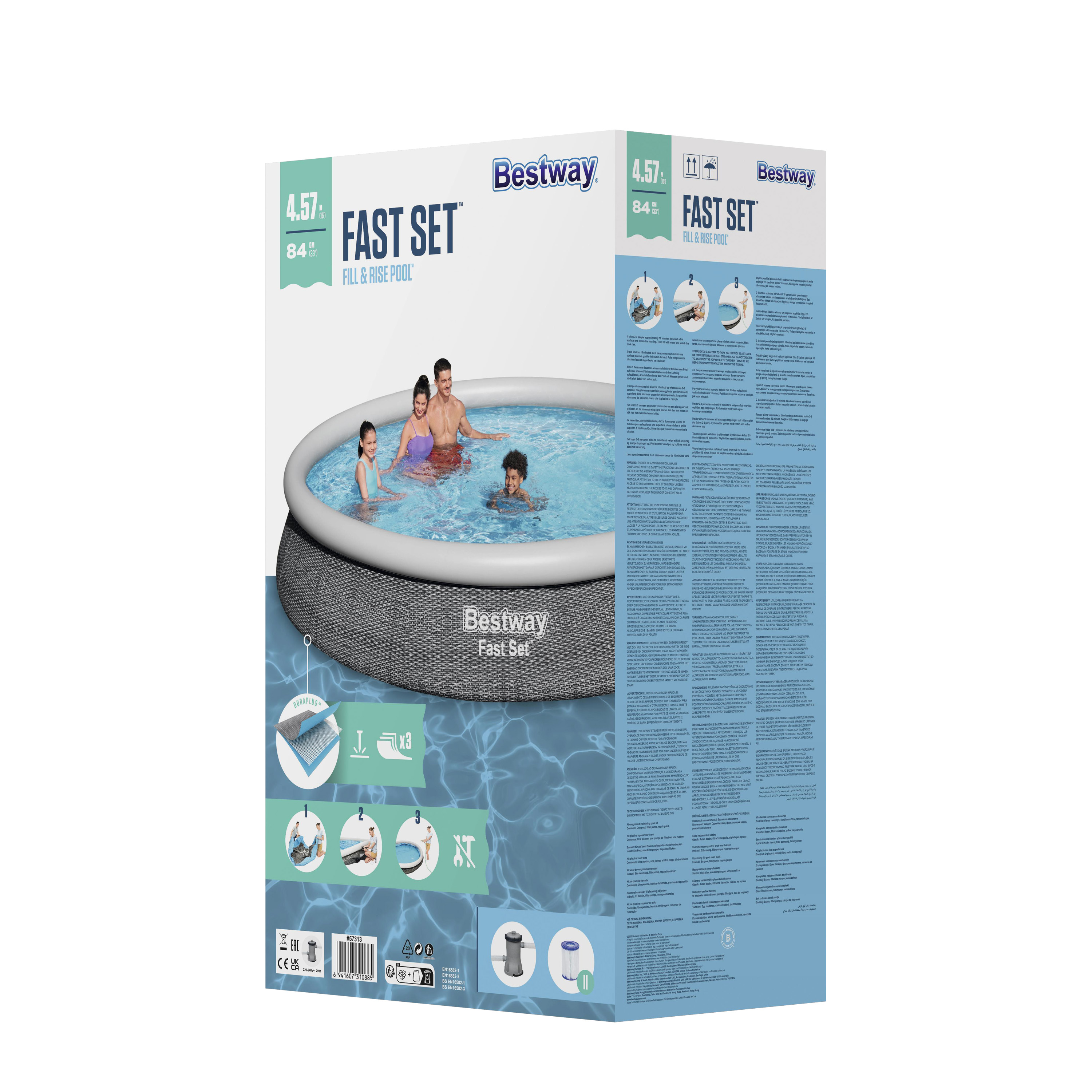 Bestway Pool mit Filterpumpe 457 x 84 cm