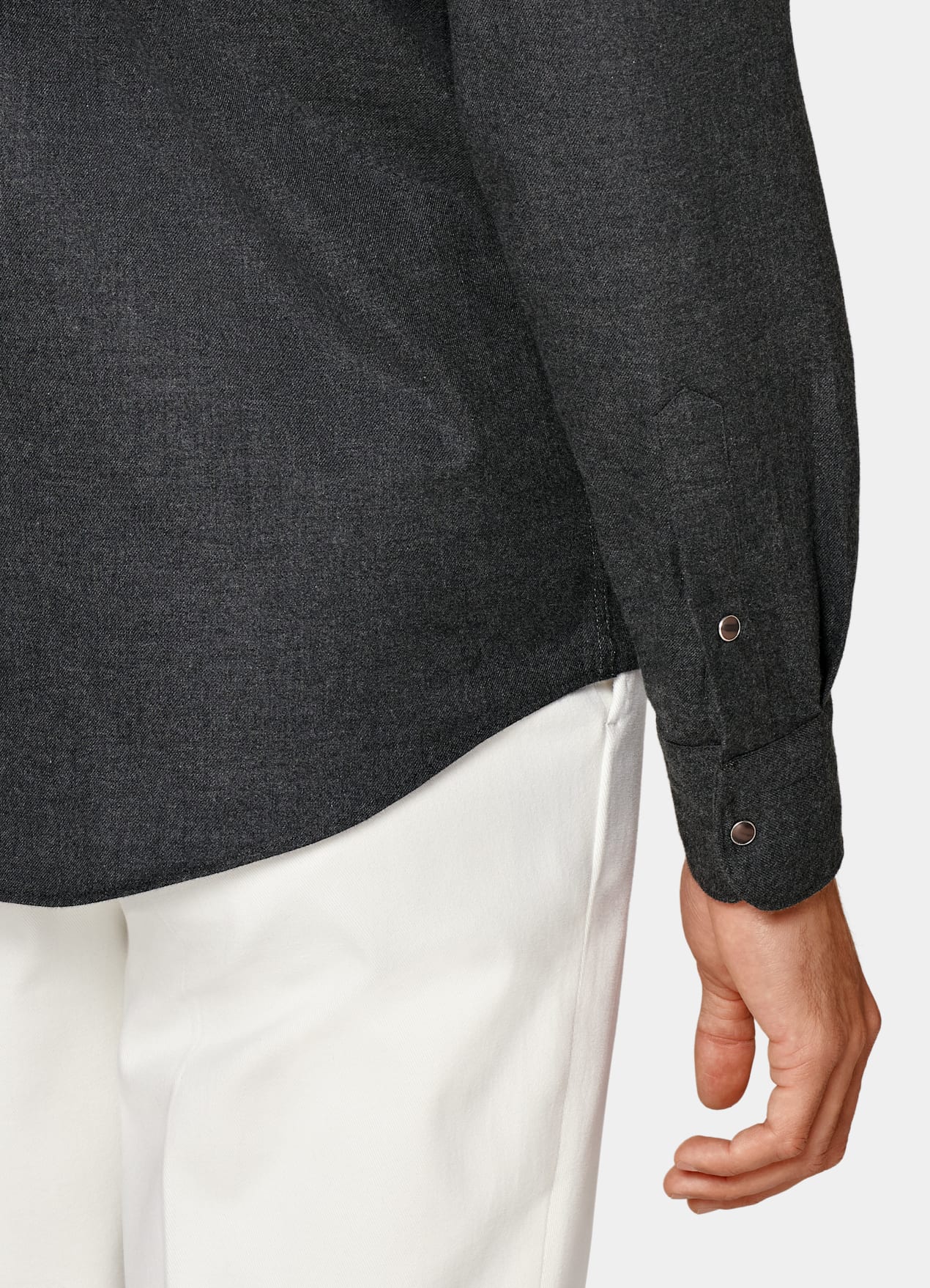 Chemise Western gris foncé